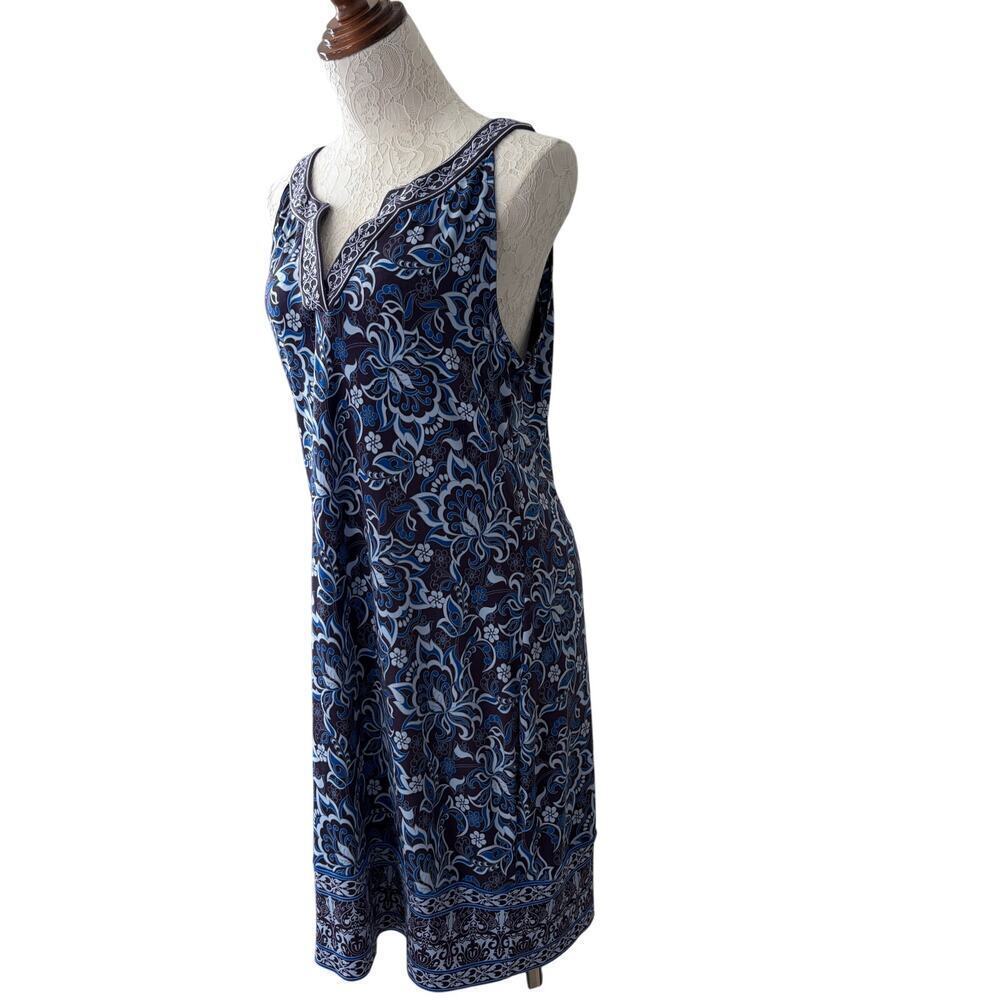 Wayward Grace sleeveless blue floral print dress size large boho resort chic - Picture 4 of 8